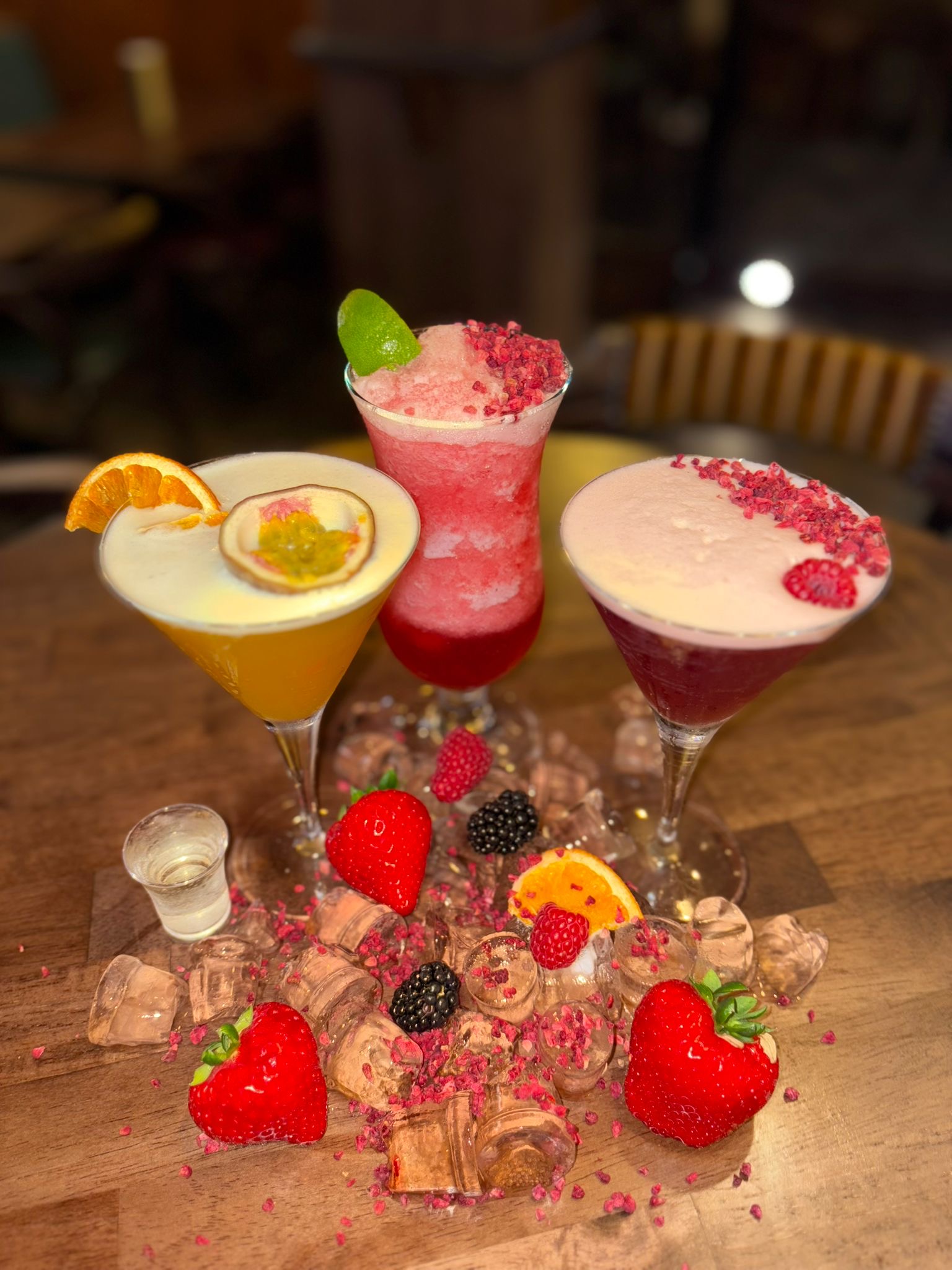 Cocktail being served